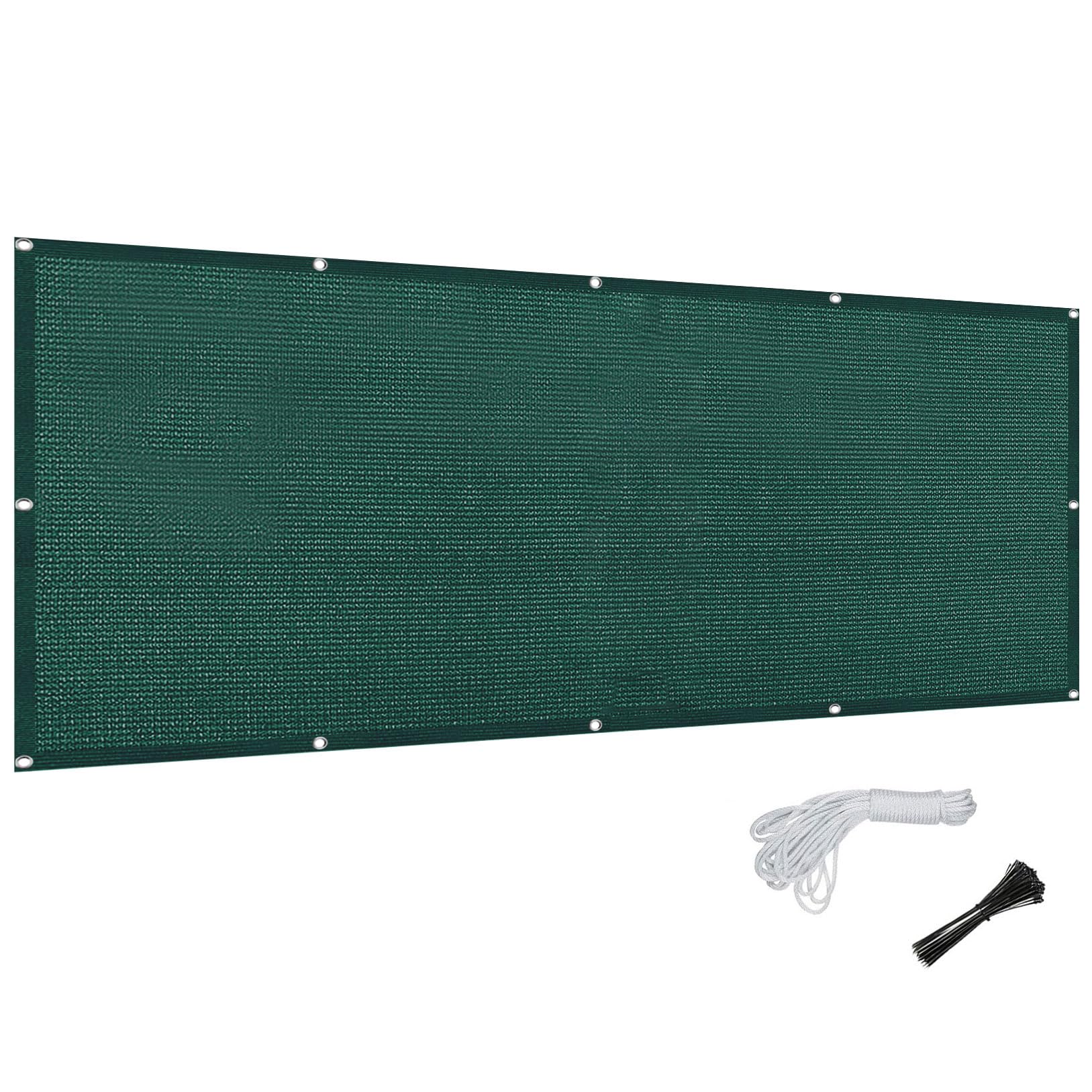 Protection contre soleil pour terrasse et brise vue balcon en toile verte