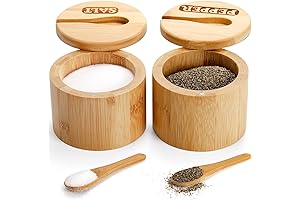 Lawei 2 Pack Salt and Pepper Containers for Countertop: Unveil Culinary Delights with Sophisticated Storage