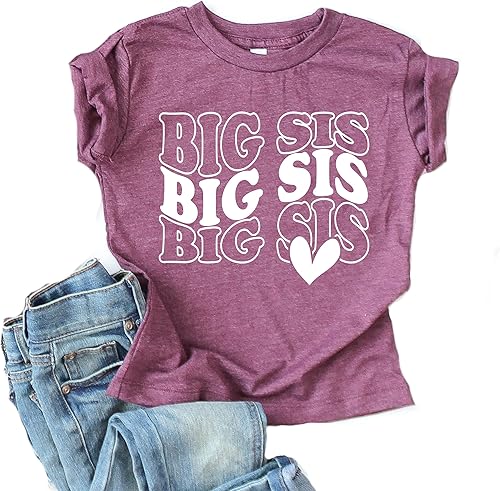 Miniatura 2 de Big Sister Shirt, Sibling Reveal, Pregnancy Reveal, Announcement Shirt, Baby Shower Gift, Toddler Girl Outfit, Trendy Retro Toddler Outfit,