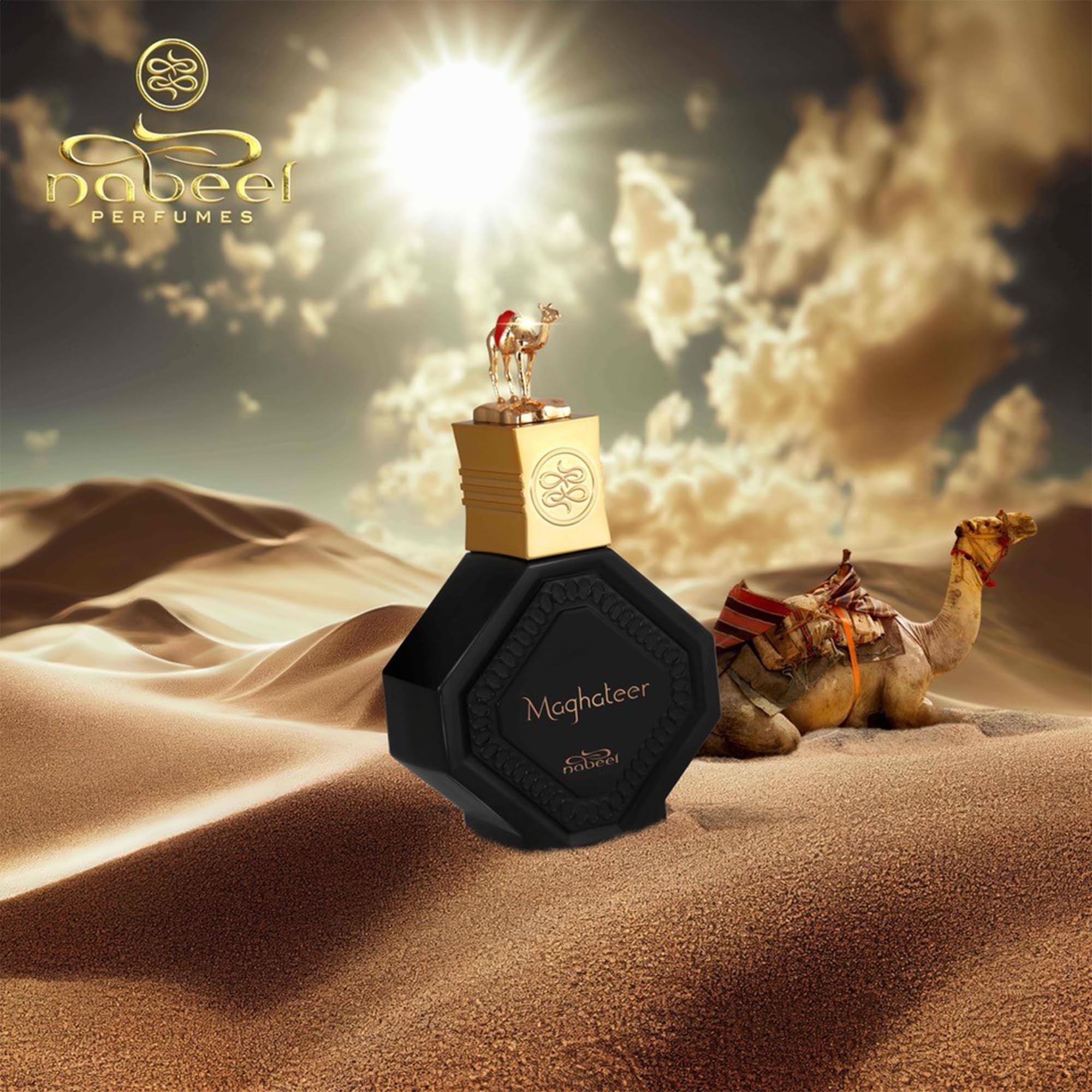 Nabeel Master Perfumer Collection Maghateer Unisex - Perfume árabe para mujeres y hombres - Fragancia con flores blancas, bergamota, rosa y aroma Oud, colonia árabe, tamaño de viaje, 93.6 g EDP Spray