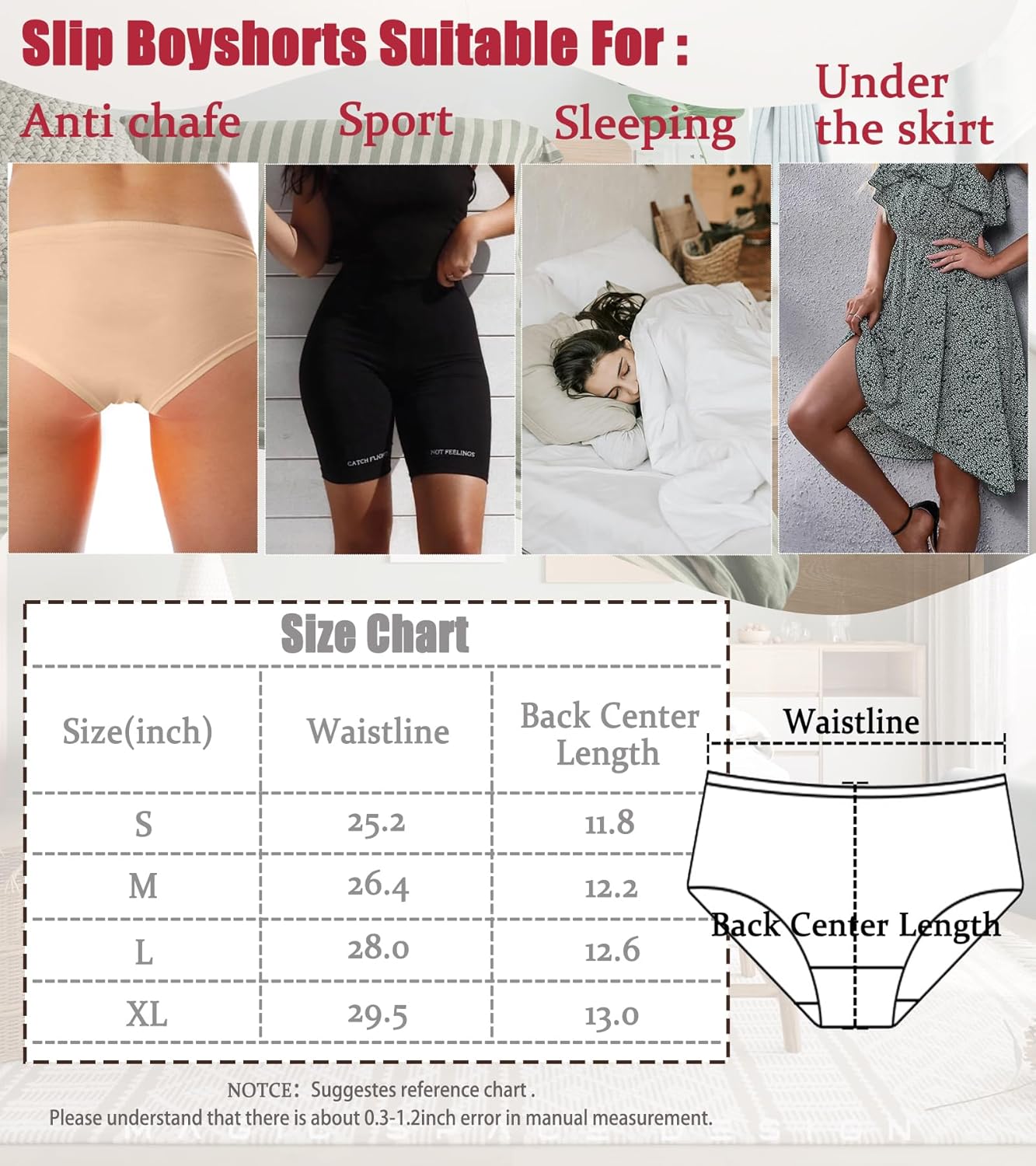 Hibluco Seamless Slip Women Boyshort Thigh Society Anti Chafing Cooling Shorts - Image 6