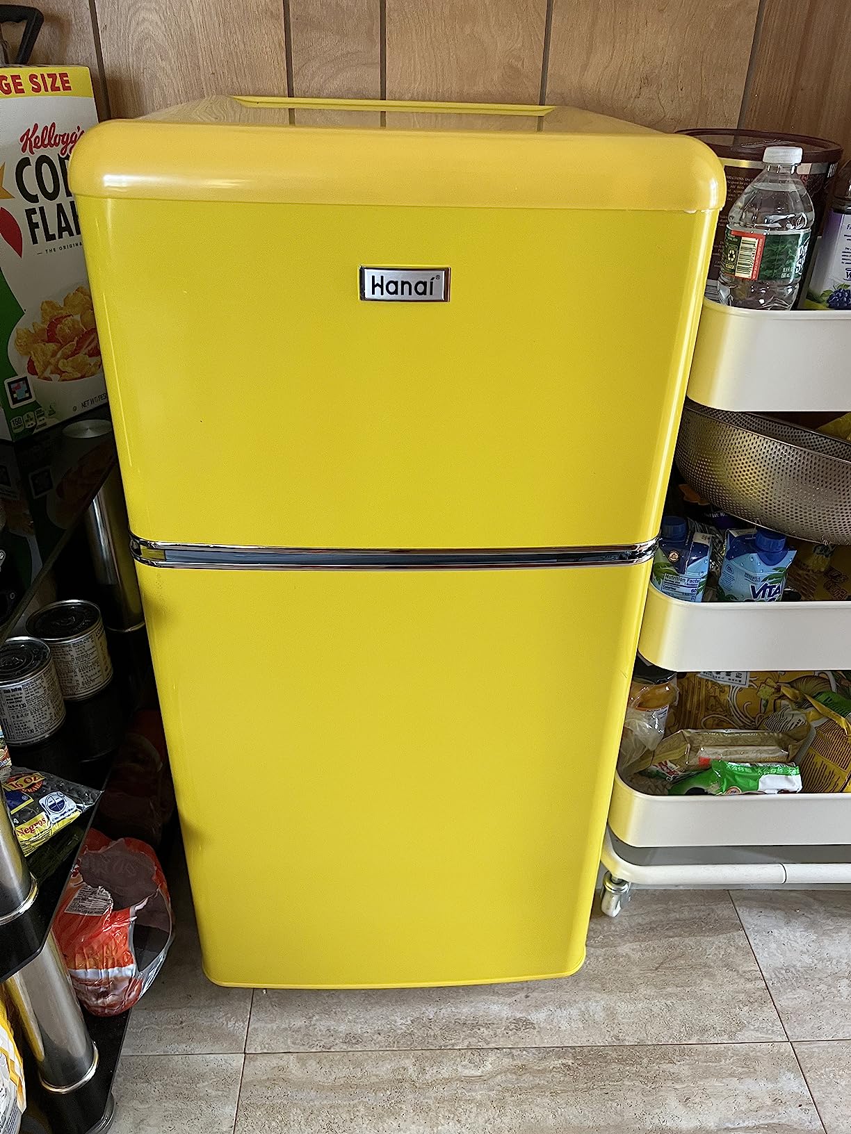 33/mo Finance Compact Refrigerator 3.2 Cu.Ft WANAI Classic Retro