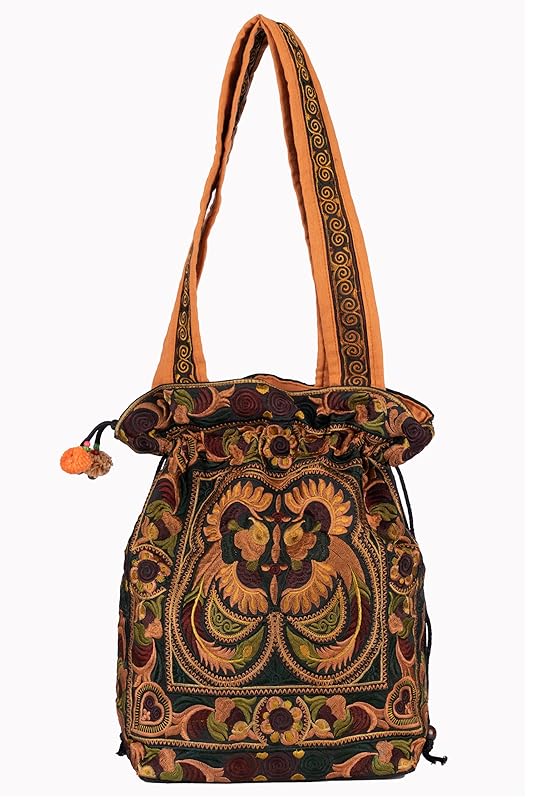 Cherr Boho Shoulder Bag, Unique Hippie Tote Bag, Handmade Bohemian Bag