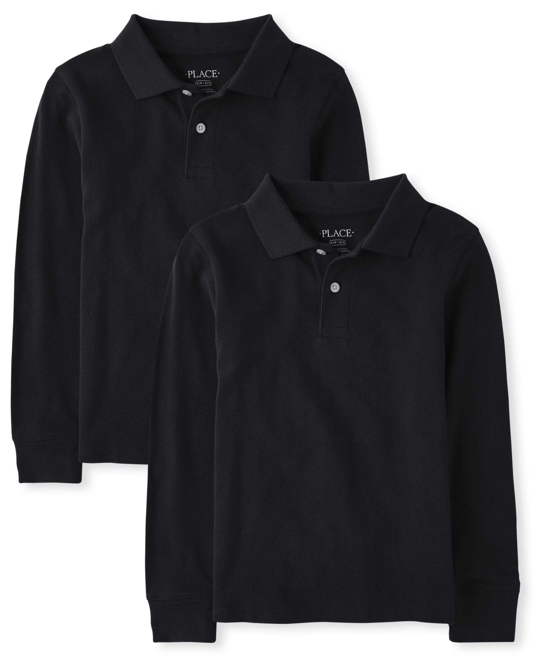 The Children's Place Boys Uniform Long Sleeve Pique Polo