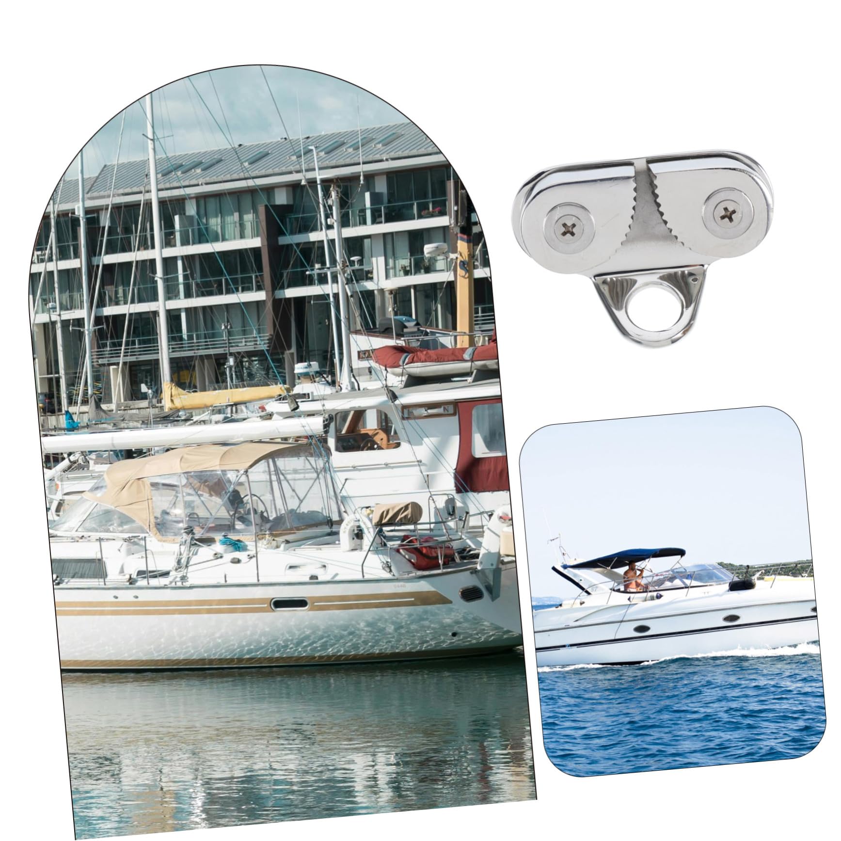 BESTonZON Morsetti in Metallo Inossidabile Resistente alla Corrosione con Rilascio Rapido, Fermo per Funi per Kayak e Accessori Nautici