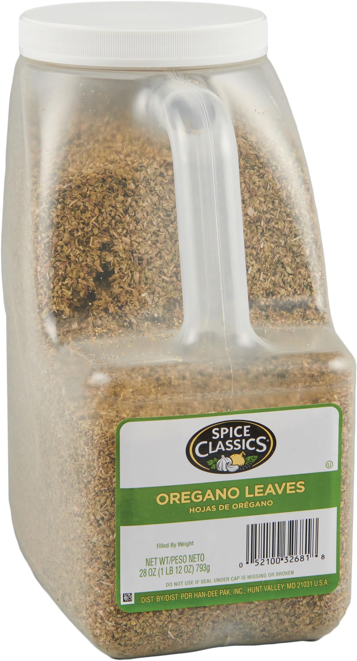 Oregano Leaves, 1.75 lb - One 1.75 Pound Container of Dried Oregano Leaves for Back-of-House Use, Perfect for Pastas, Pizza Sauces, Marinades, Vegetables and More