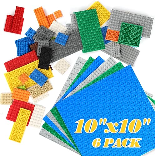 Miniatura 68 de Lekebaby - Placas base clásicas para construcción de ladrillos 100% compatibles con las principales marcas de placas base de 10.0 x 10.0 pulgadas