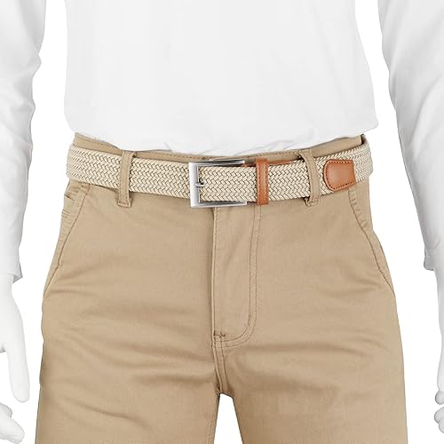 Miniatura 4 de Lavemi Mens Belt, Stretch Elastic Casual Woven Sport Golf Braided Belts for Men,Gift Box