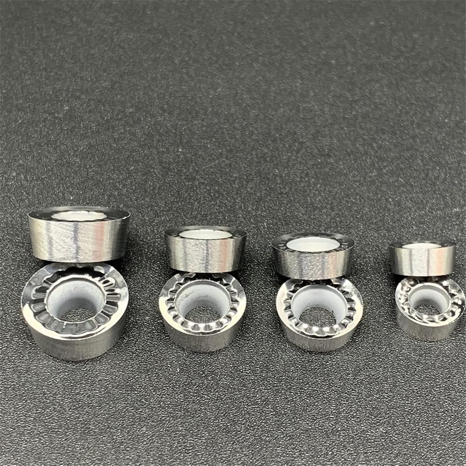 Herramientas de torneado, Insertos de cortadores 1 caja RCGT0803MOE RCGT10T3MOE AK RCGT1204MOE AK H01 Torno de carburo Torno giratorio Inserto redondo Herramientas de aleación de aluminio Procesamient