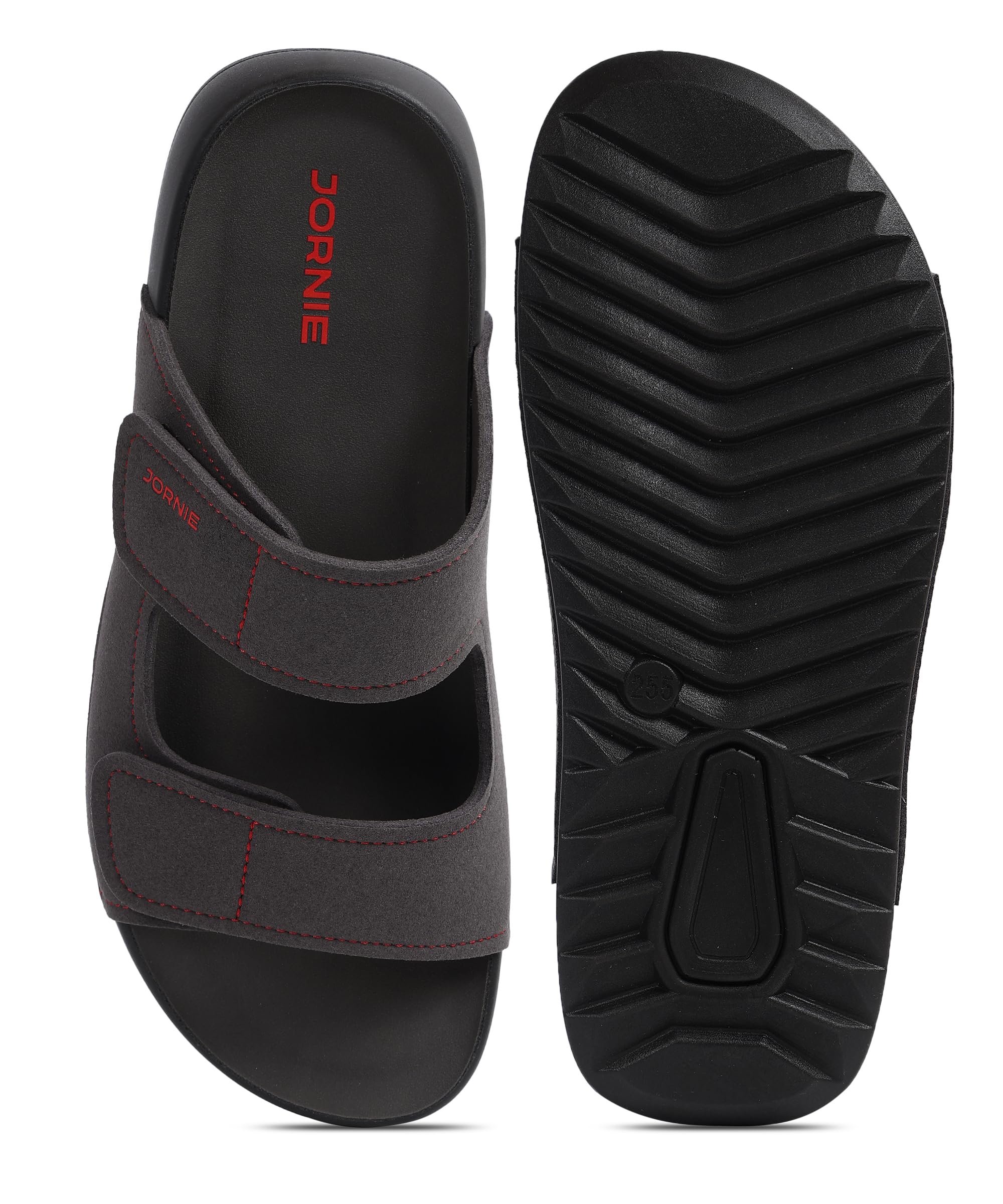 Regal Strap Open Toe Sandals | Dual Band Structured Upper | Slip-On Design | Cushioned Sole Construction | Suitable for Indoor Use & Casual Outings-image-1