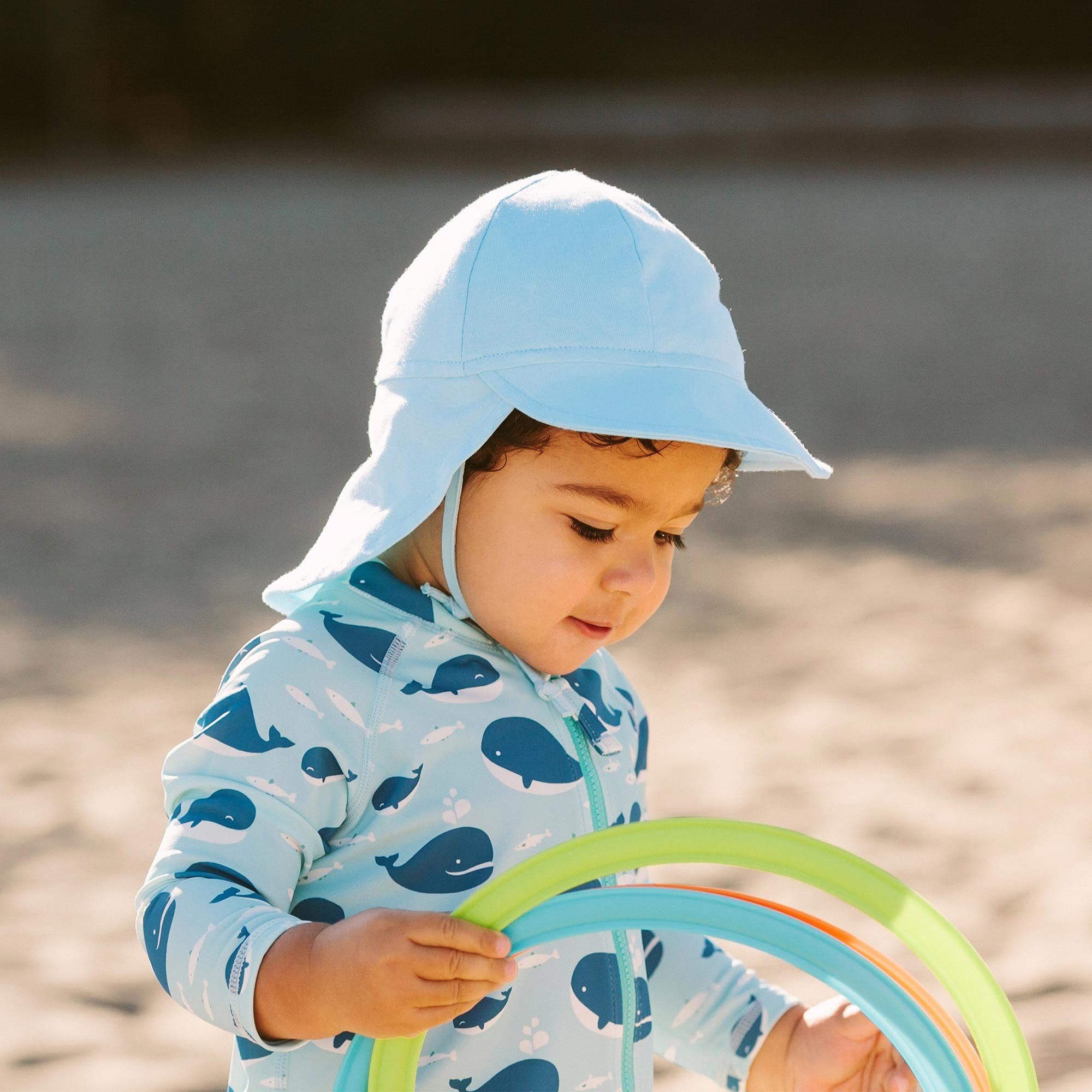 Jan & Jul Czapka niemowlęca dla chłopców lub dziewczynek z szeroką krawędzią i elastycznym tyłem (baby blue, rozmiar XS: 0-3 miesięcy), niebieski (Babyblau), 0-3 miesi?cy