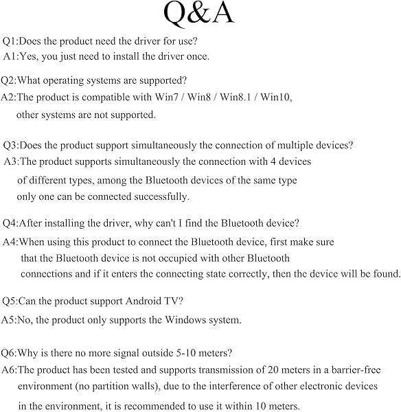 MARTINUS YANG Adattatore Bluetooth USB 5 0 Chiavetta Bluetooth per PC Desktop Laptop Notebook Mouse Cuffie Tastiera Altoparlanti Stampante Trasmettitore e Ricevitore in 20M Compatibile con Windows 10
