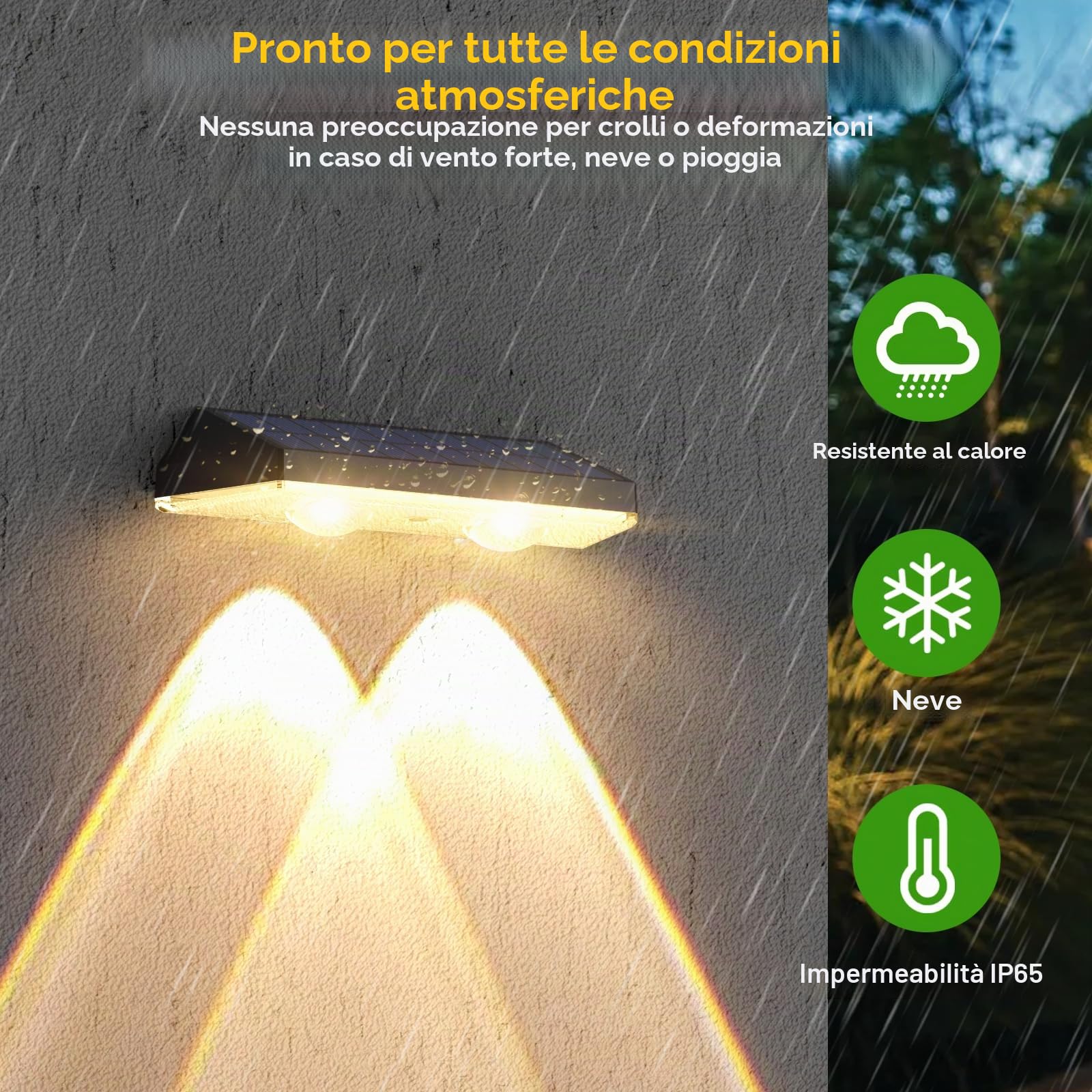 Auting Lampade Solari Parete Esterno 8 Pezzi IP65 LED | Set completo con tre modalità luminose per illuminazione decorativa di giardini e spazi esterni