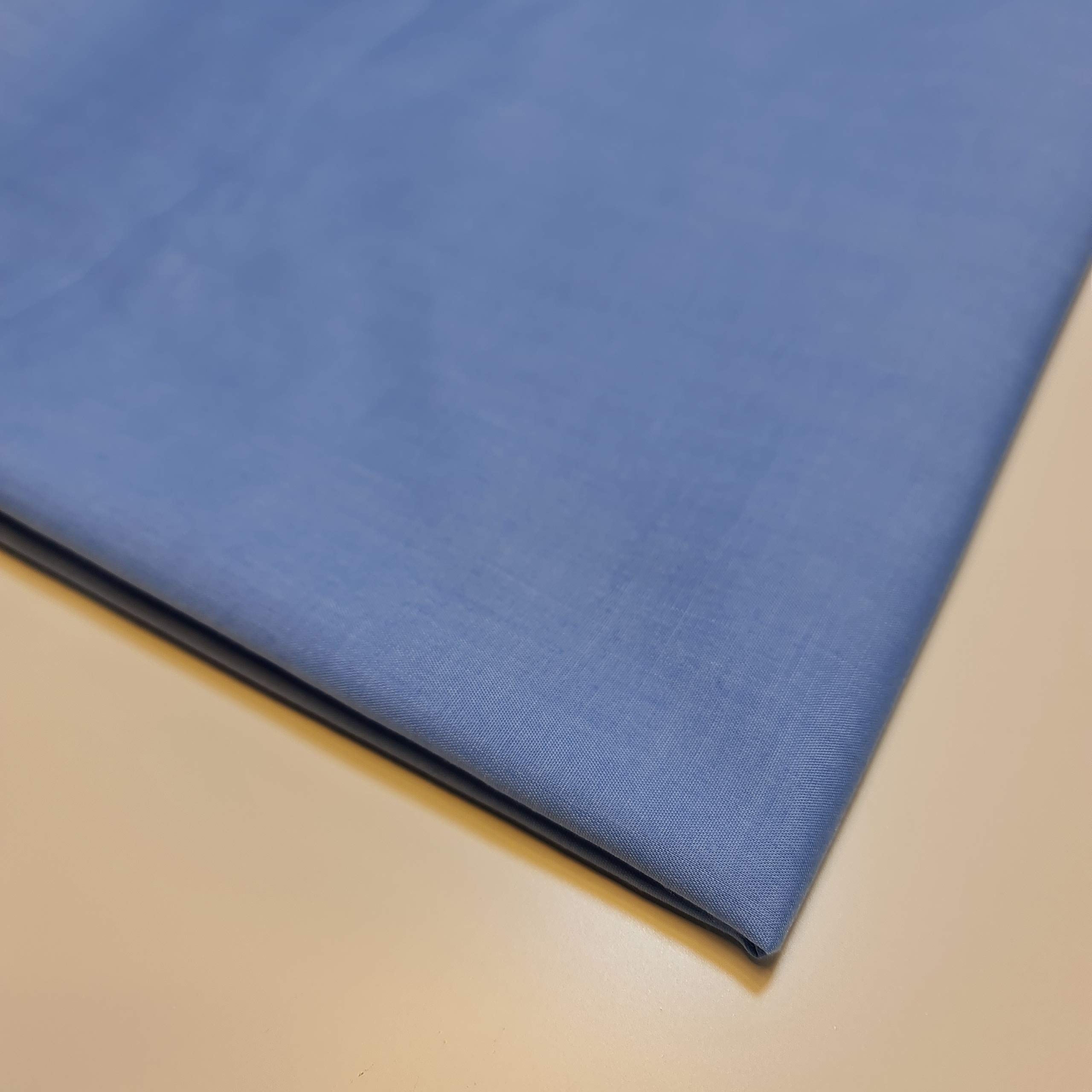 Textile Station Tissu uni en polycoton pour doublure de robe - 10 m - Bleu