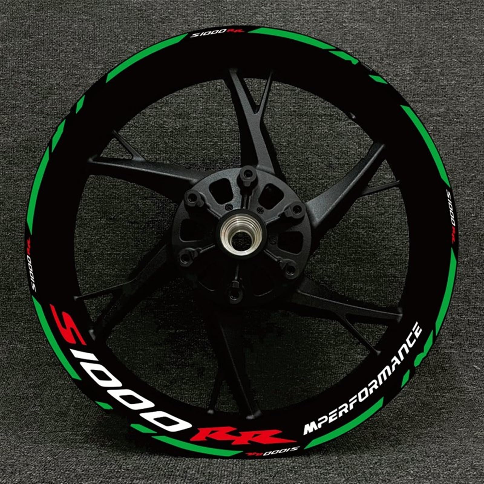 ZAPORA Trottinette Autocollants réfléchissants imperméables de Bande de Jante de Roue de Moto pour B&MW HP4 S1000RR S1000 RR 2009-2022 Autocollants de Rayures Autocollant Bord(Color1)