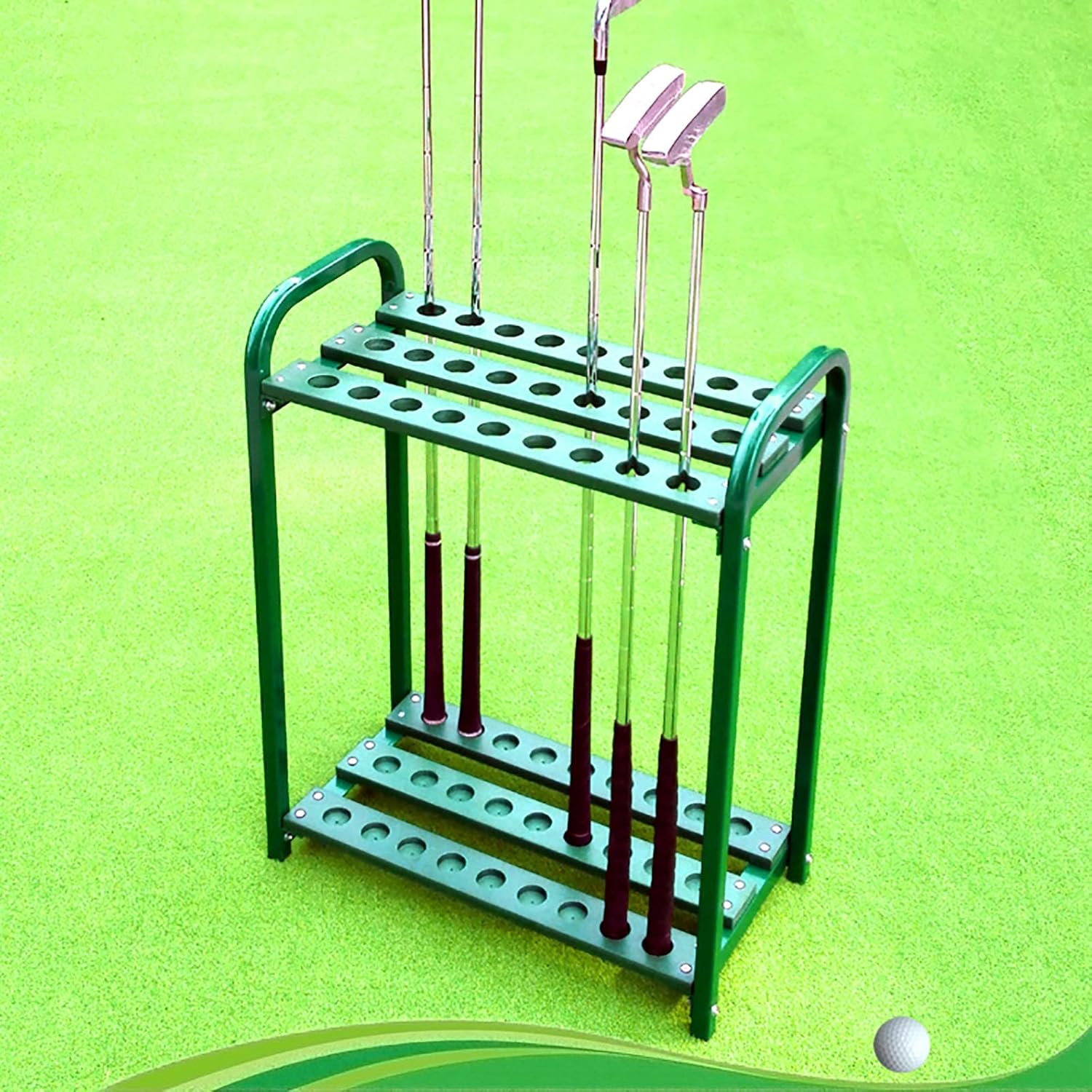 27Hole Golf Club Organizers Stand Rack Outdoor, Metal Golf Club