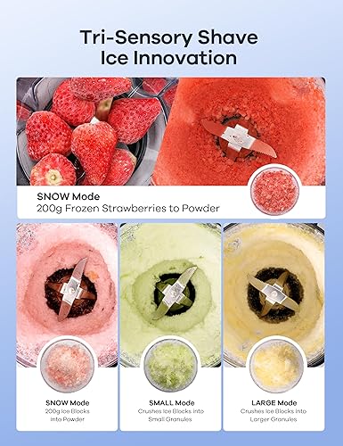 Miniatura 3 de Ganiza Licuadora profesional para batidos con 1800 vatios de pico y 8 programas automáticos para frutas congeladas y hielo, licuadora grande de 64