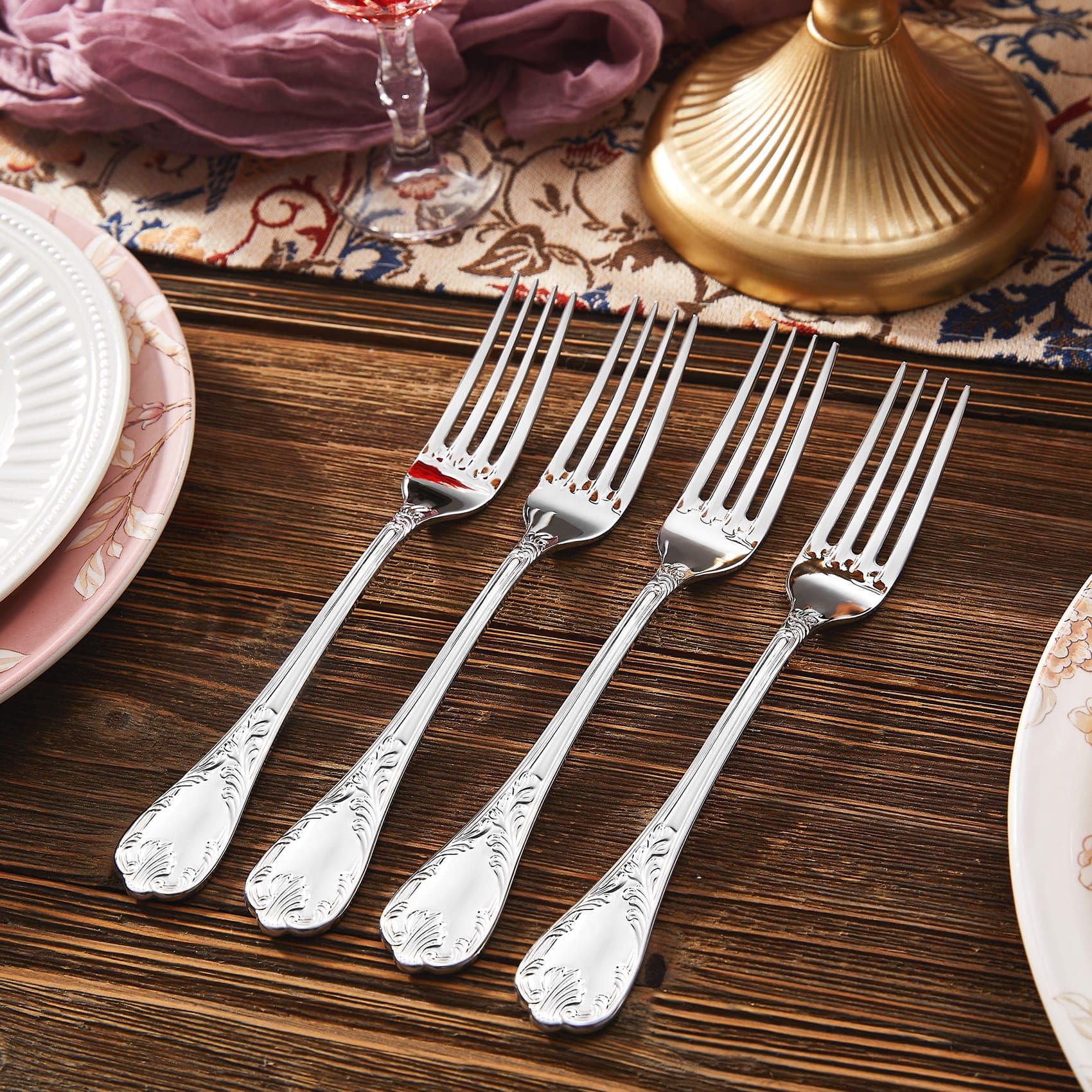 KEAWELL Premium Regalia 4-Piece 8-Inch Dinner Fork Set (4, Dinner Forks) — Amazon image 2