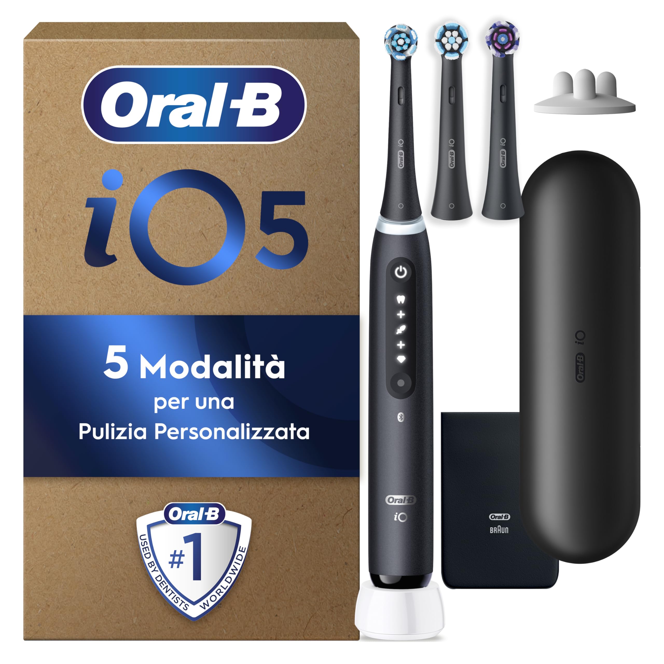 innovativa aspirapolvere electrica oral b black 3 teste sostituibili pressione sensori