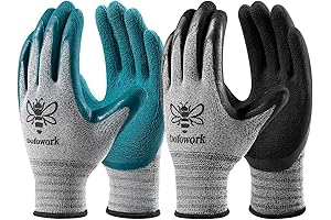 Guantes de jardinería para mujer - 6 pares de guantes de jardinería transpirables