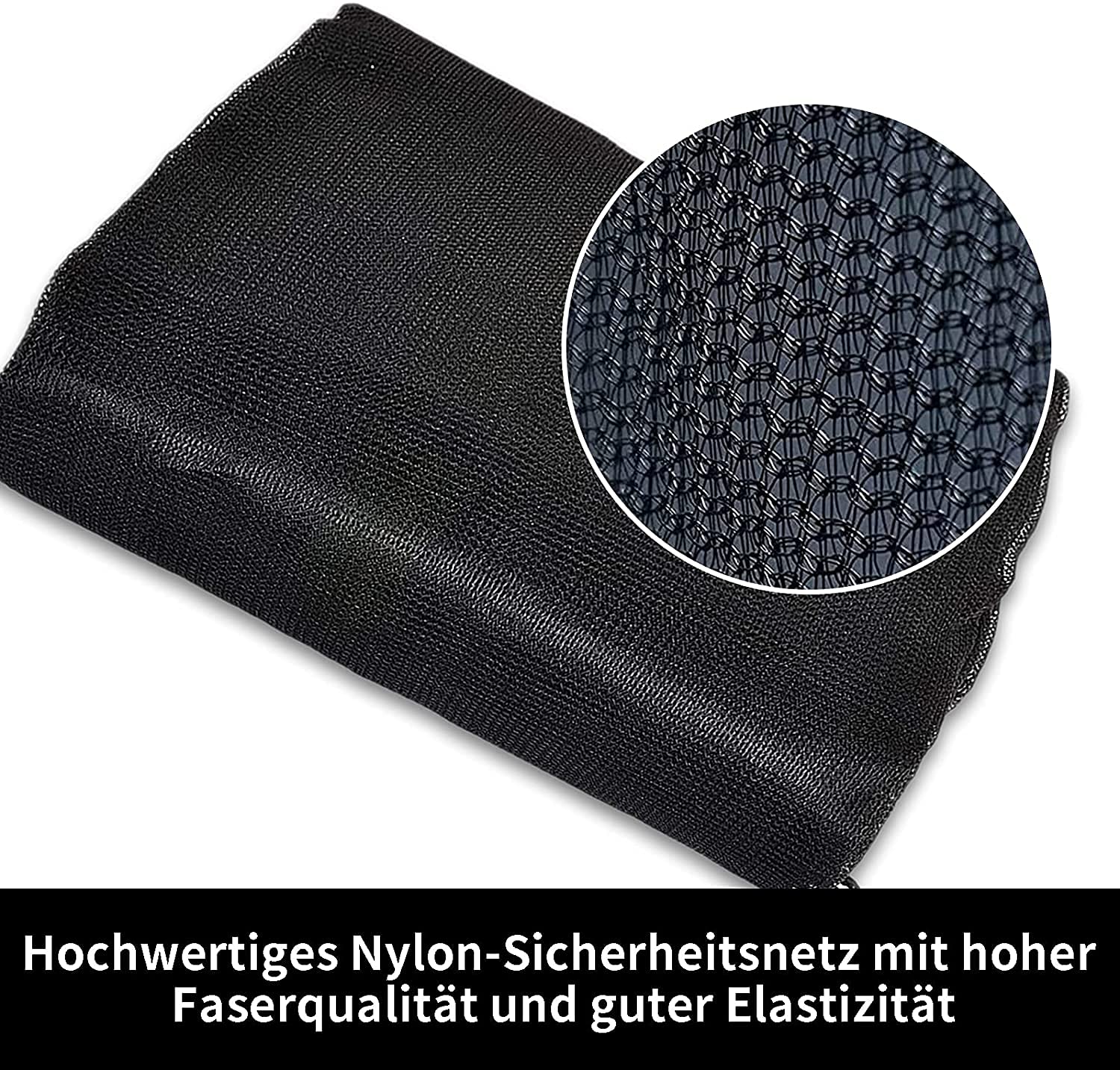 Rete di sicurezza per trampolino resistente agli strappi, adatta a 6/8/12 pali 153-488 cm, ricambio sicuro per esterni, ideale per la sicurezza dei bambini e il divertimento, facile installazione