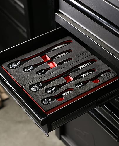 Miniatura 6 de ARES 42051-38 pulgadas Drive Stubby Dual Tone 72 dientes, hecho de acero al cromo vanadio, elegante acabado negro y rojo, liberación rápida para un