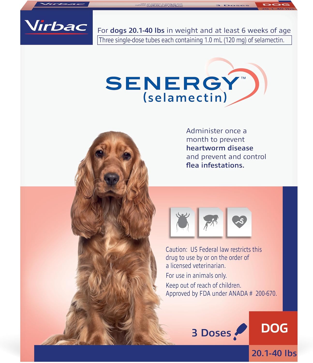 SENERGY® (selamectin) for Dogs 10.1-20 lbs, 3 Pack