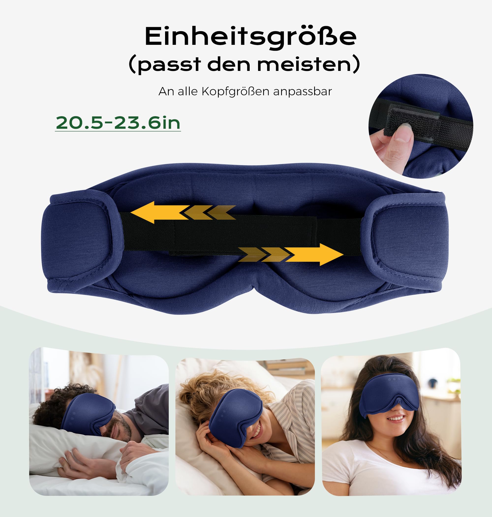 MUSICOZY Auriculares de bambú con máscara de dormir para DE