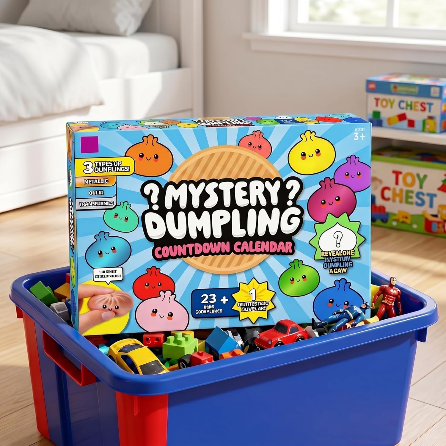 Dumpling Squishy Mystery Box Advent Calendar, 2026 Mini Squishies Dumplings Countdown Set Pack, 24 PCS Crazy Fun Bao Bun Random Surprise, Stress Anxiety Relief Sensory Fidget Gifts for Adults Teens