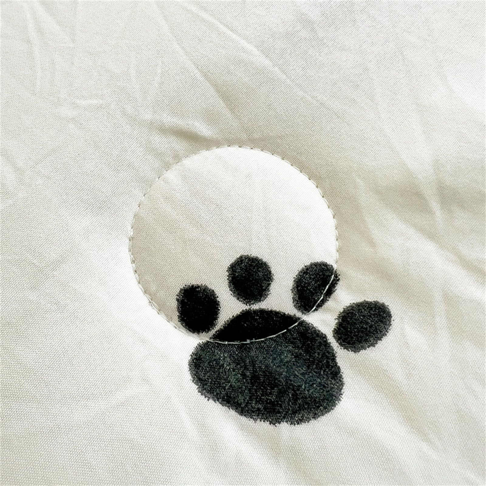 Odot Trapunta Piumino Estivo Reversibile, 4,5 Tog Trapuntino Copriletto Leggera Primaverile Coperta Trapuntatura Morbido per Letto Matrimoniale Una Piazza e Mezza (Panda nero carino,200 * 230cm)