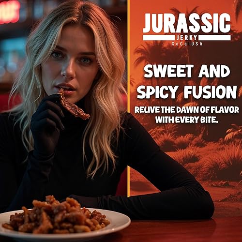 Miniatura 4 de Carnivore Candy 's Mango Habanero Jerky  Carne seca de res con sabor increíble, sin conservantes, sin MSG, baja en sodio Ready to Go Food. Gran