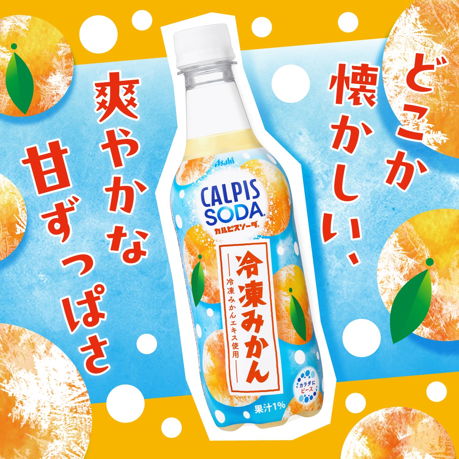 Amazon.co.jp: カルピス カルピスソーダ 冷凍みかん 450ml×24本 : 食品