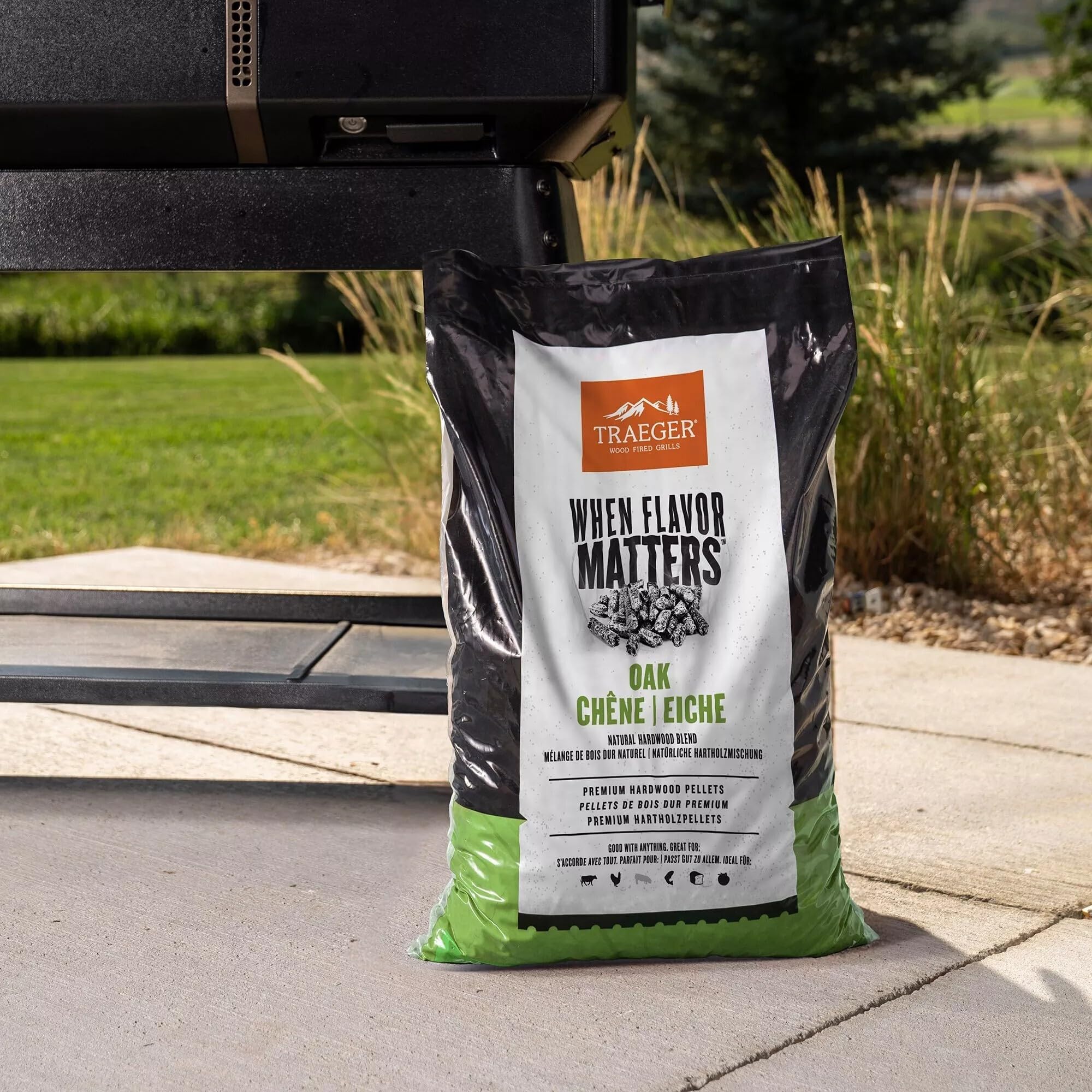 Oak wood pellets for barbecue pellets - 9 kg