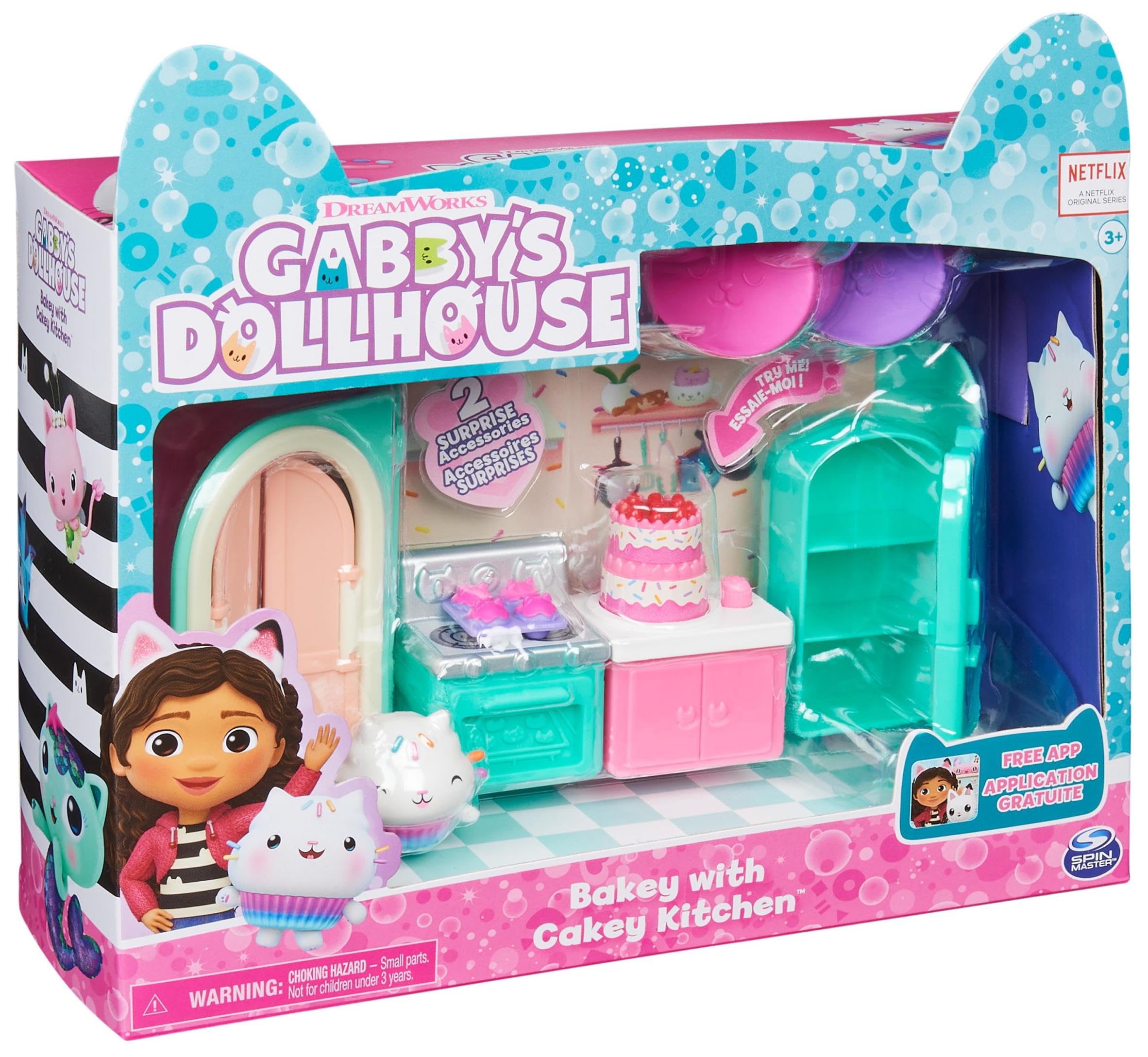 La Casa de Muñecas de Gabby - El Baño de Siregata de Gabby's Dollhouse con 1 Figura, 3 Accesorios, 2 Caja Sorpresa y 3 Muebles - Juguetes Niñas 3 Años +