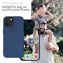 YATWIN Silicone Back Case for iPhone 15 Plus, Soft-Touch Phone Back Cover for Apple iPhone 15 Plus - Dark Blue gallery image