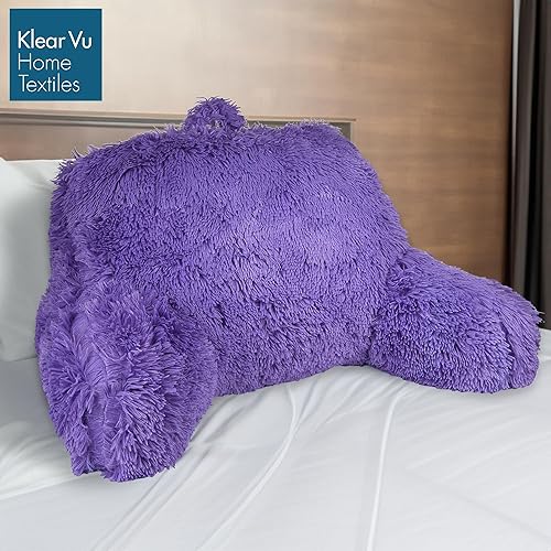 Miniatura 7 de Klear Vu Almohada de lectura lanuda para adultos y niños, soporte lumbar y brazo en cama, silla, sofá y suelo, 30 x 21 pulgadas, tamaño único,