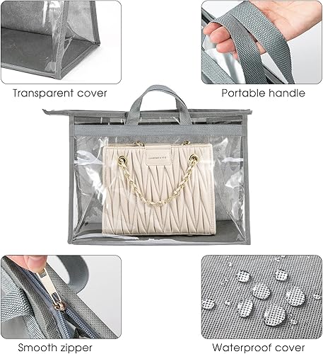 Miniatura 3 de CINPIUK Bolsas antipolvo, organizador de almacenamiento transparente para armario, bolsas pequeñas a extra grandes, bolsas sin polvo, bolsa de