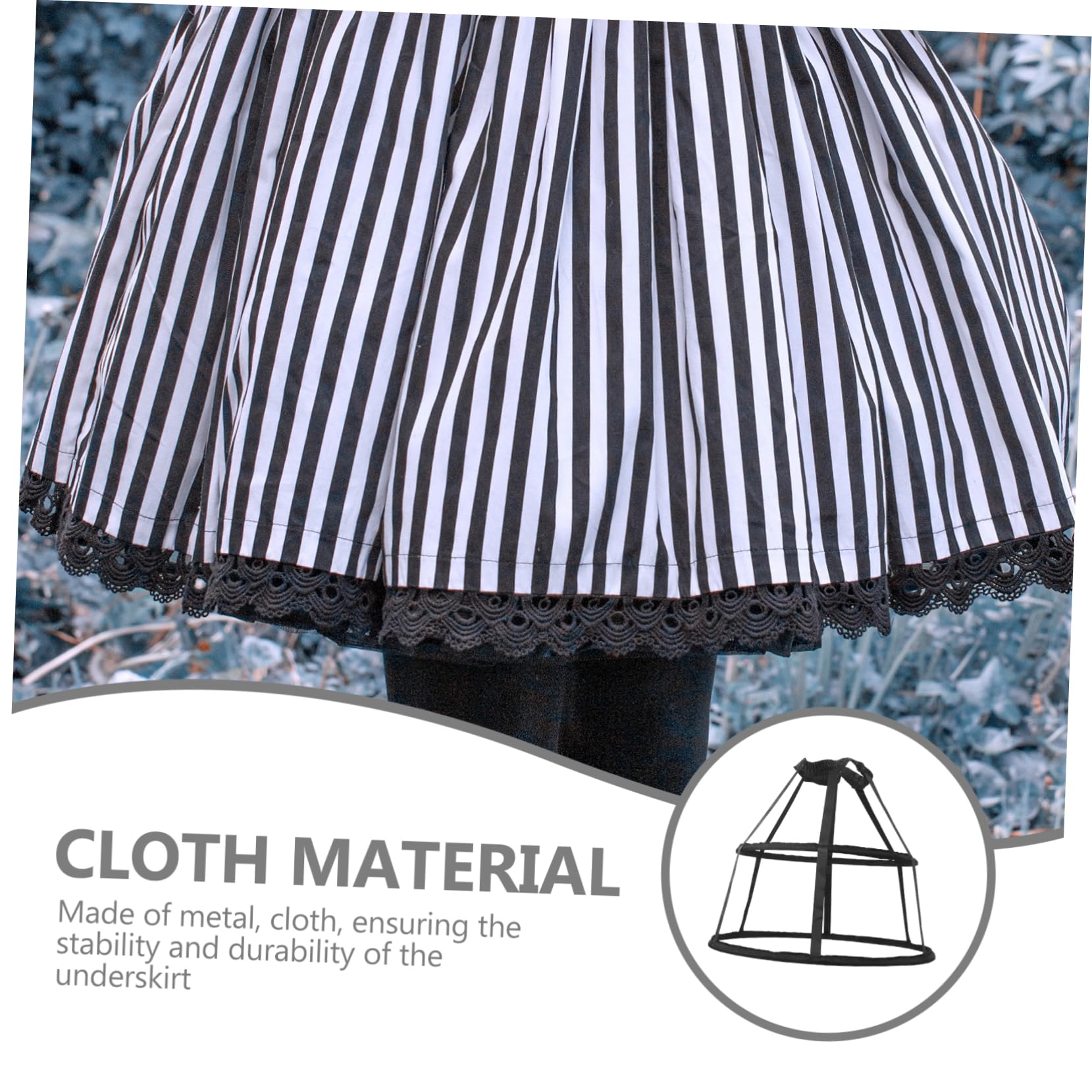 IMIKEYA 5 Stück Vintage Petticoat Cage Unterrock für Verstellbar für Cosplay Hochzeiten Partys und Fotoshootings