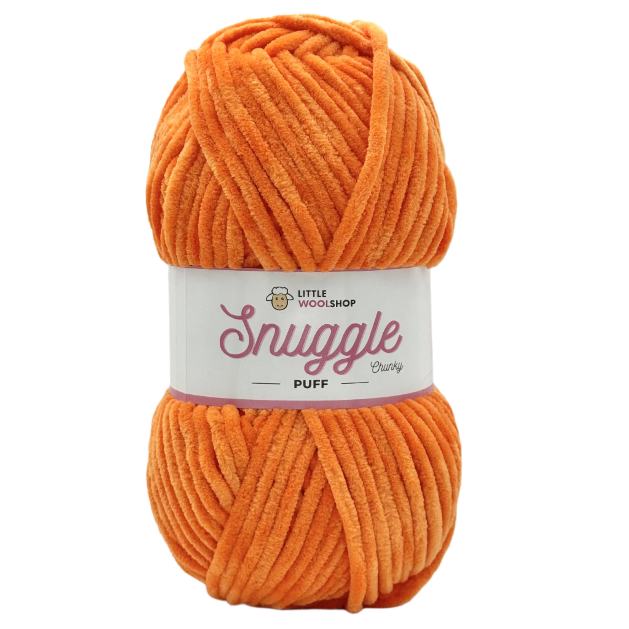 LittleWoolShop Snuggle Puff Chunky Chenille Yarn 100g - 100% Supersoft Polyester (Carrot Cake 1294, Single (1 Ball)) — image 1