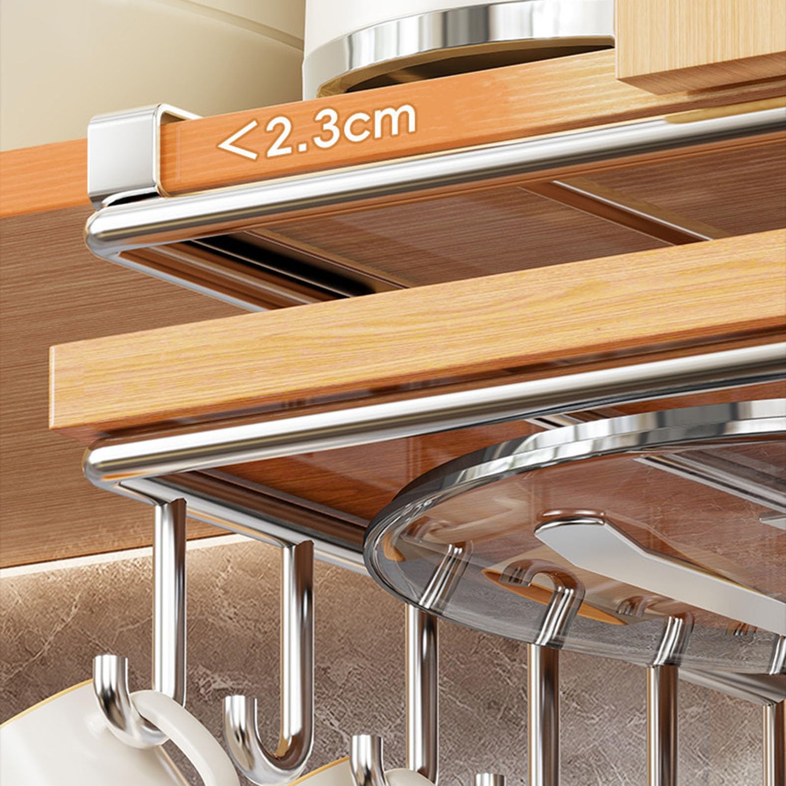 Hängeregal Unter Dem Schrank, Topfdeckel-Organizer, ohne Bohren