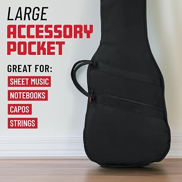 Gator Cases Foam Padded Electric Guitar Gig Bag, Fits Stratocaster and Telecaster Style Guitars up to 40.3 in Length (GBE-ELECT)