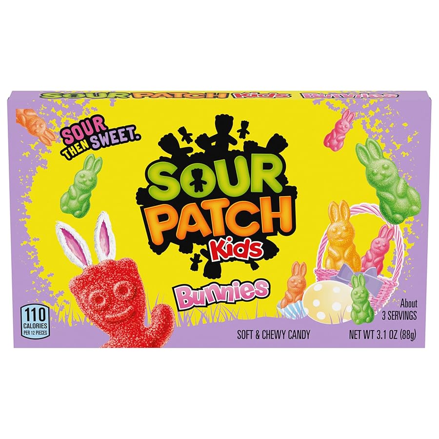 SOUR PATCH KIDS Bunnies Soft & Chewy Easter Candy, Bulk Candy, 12 - 3.1 oz Boxes - image 4