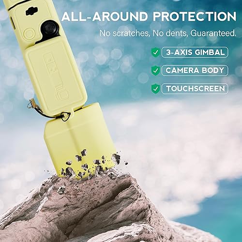 Miniatura 5 de Funda de bolsillo 3, funda protectora de silicona suave compatible con DJI Osmo Pocket 3 Creator Combo, protector de pantalla ligero, accesorios de