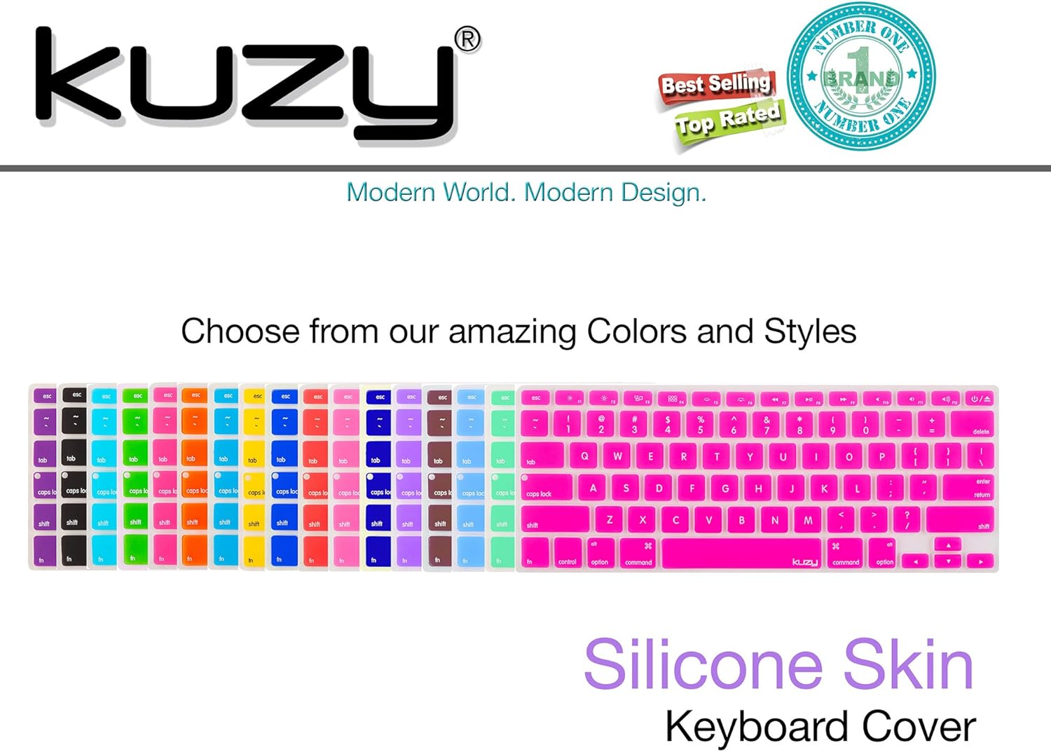Kuzy Keyboard Cover Compatible with Pro 13 15 17 inch and Air 13.3 inch Silicone Skin Protector, Light Purple