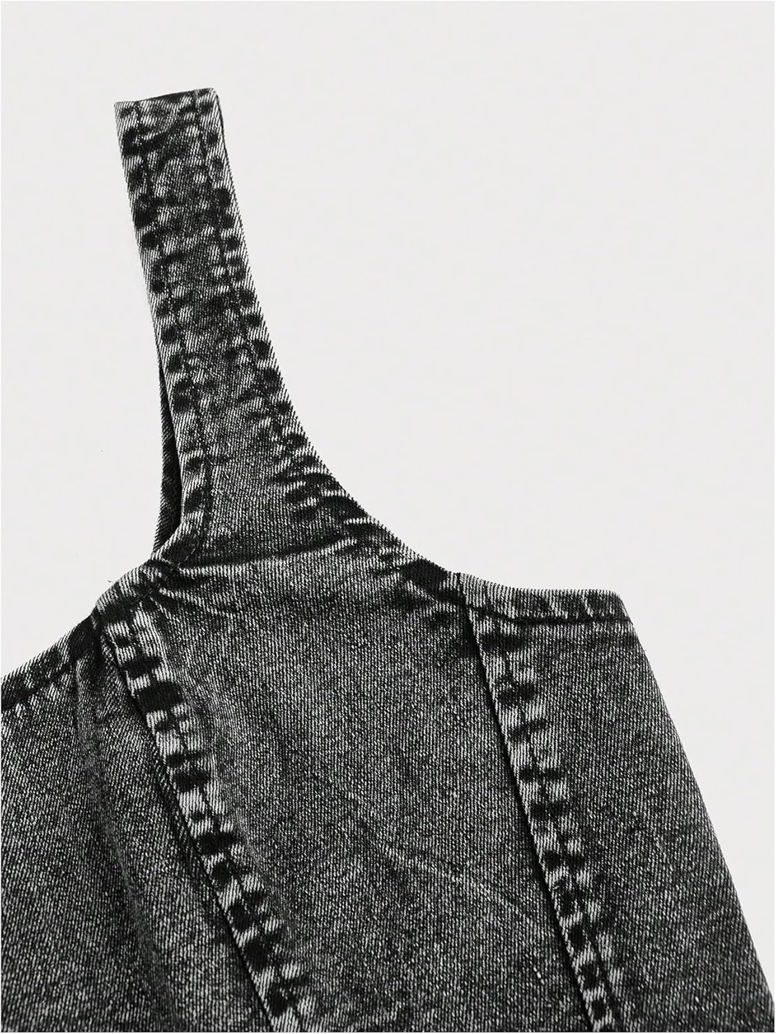 Floerns Women's Sleeveless Denim Tank Top Asymmetrical Hem Square Neck Jean Vest - Image 3