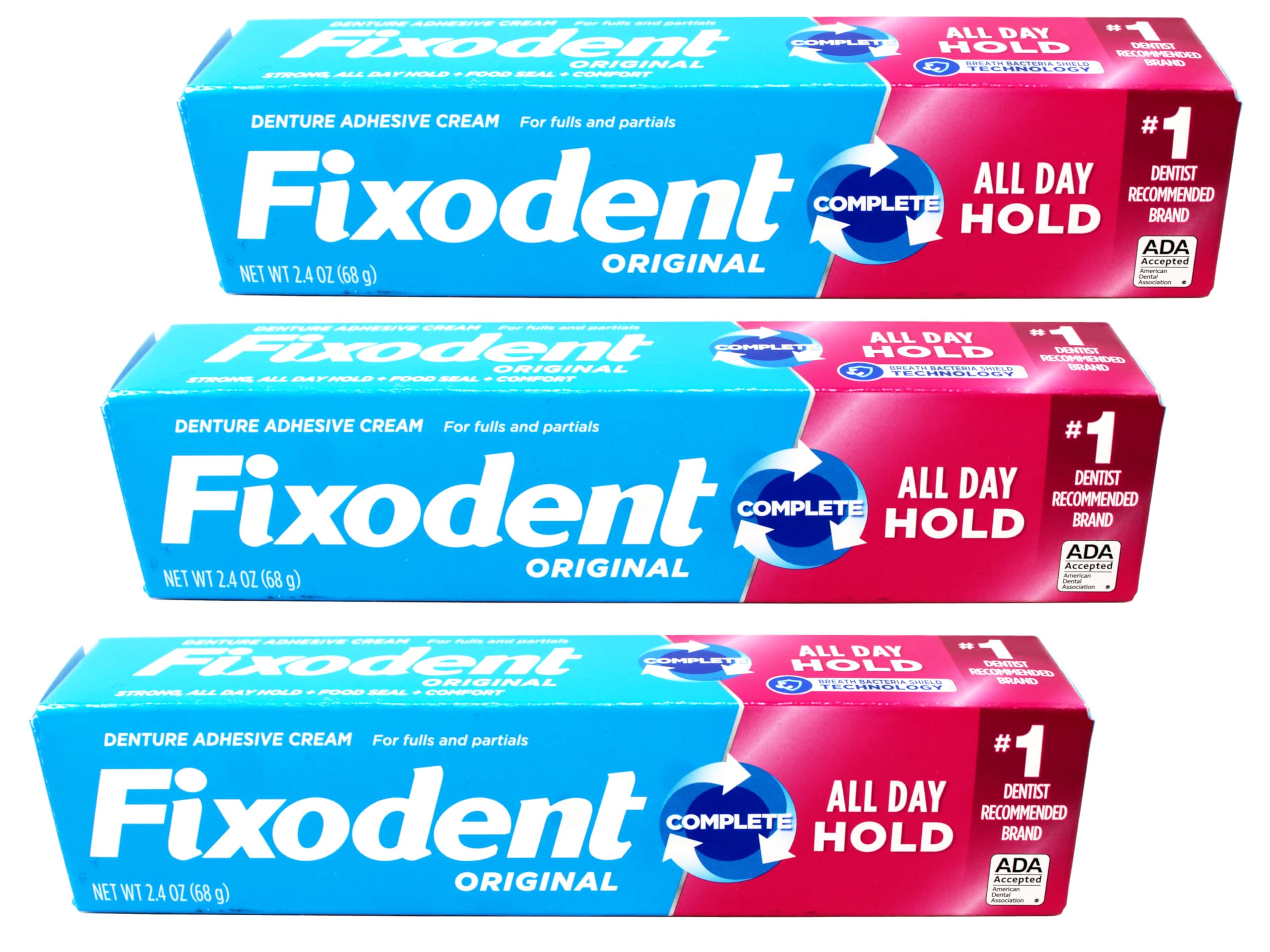 Denture Adhesive Cream Original 2.4 oz Set of 3