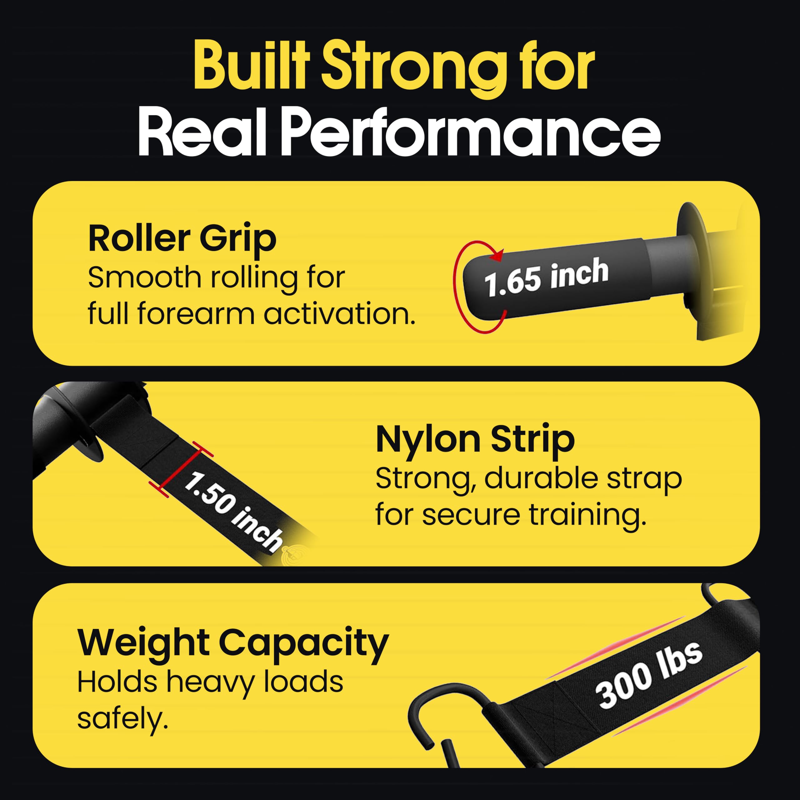 Forearm Strengthener & Hand Grip Strengthener – Wrist Roller, Forearm Exerciser, Forearm Roller, Wrist Trainer for Grip & Arm Workout