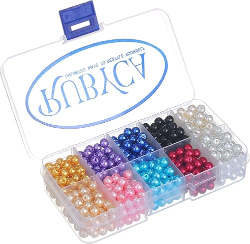 Miniatura 10 de RUBYCA Opaco pintado Druk Perlas de vidrio checo para la fabricación de joyas 0.236 in, colores mezclados wcaja del envase