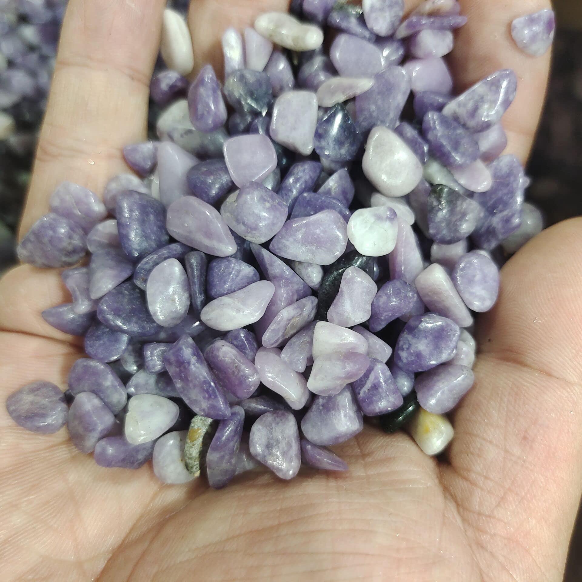 Guijarros Piedras Grava para peceras Decoraciones, Decoración del hogar Duobao Crystal Reiki Mica Stone Acuario Jardín Decoración Regalos Varios tamaños(300g)
