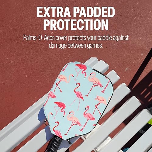 Vista 163 de Palms-O-Aces Pickleball Paddle Sleeve Lightweight Padded Canvas Covers for Paddles Protective Racket Case with zipper Standard & Elongated